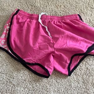 Women’s Body Central Y2K Lined‎ Neon Pink Leopard Print Shorts Size Small